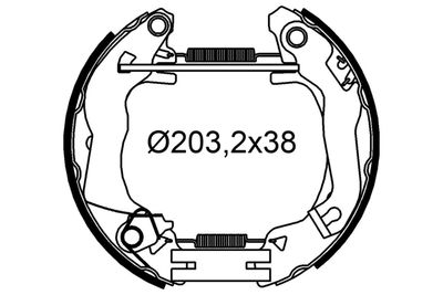 Комплект тормозных колодок VALEO 554940 для FORD SIERRA