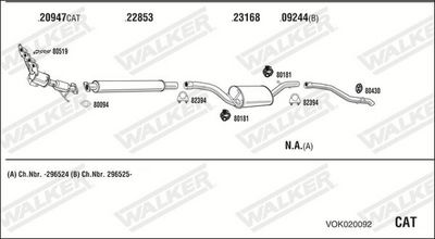 Изпускателна система WALKER VOK020092