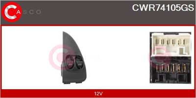 Выключатель, стеклолодъемник CASCO CWR74105GS для FIAT PALIO