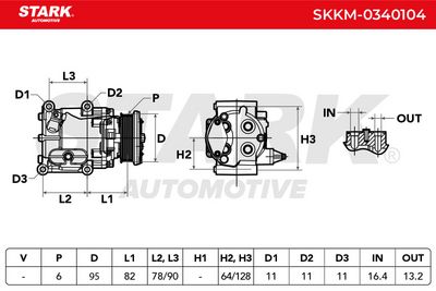 компресор, климатизация STARK SKKM-0340104