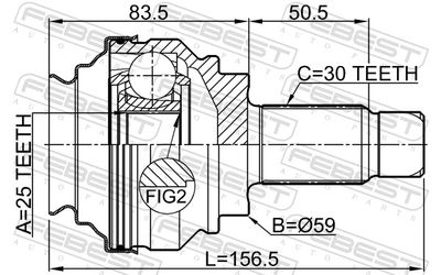 Joint Kit, drive shaft 1910-X1R