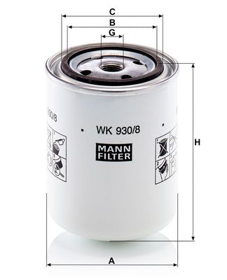Palivový filter MANN-FILTER WK 930/8