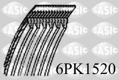 SASIC 6PK1520 Ремінь генератора 