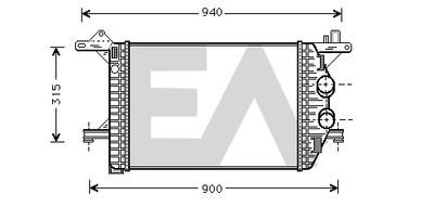 Интеркулер EACLIMA 36A45002 для MERCEDES-BENZ VARIO