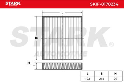 Филтър купе (поленов филтър) STARK SKIF-0170234