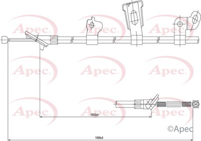 Cable Pull, parking brake APEC CAB1443