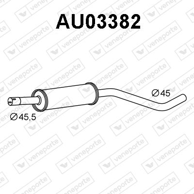 Предглушитель выхлопных газов VENEPORTE AU03382 для AUDI A2