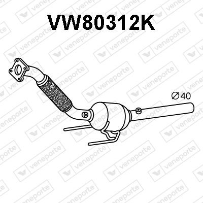 Катализатор VENEPORTE VW80312K для VW UP!