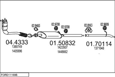 SISTEM DE ESAPAMENT MTS FORD11169B019602