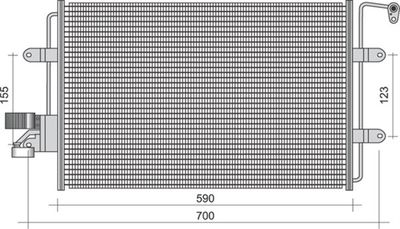 Конденсатор, кондиционер MAGNETI MARELLI 350203272000 для VW NEW