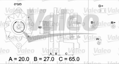 Генератор VALEO 436256 для RENAULT CLIO