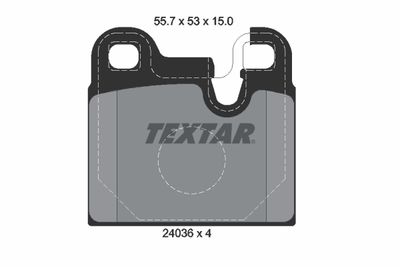 Комплект тормозных колодок, дисковый тормоз TEXTAR 2043602 для BMW 2.5-3.2