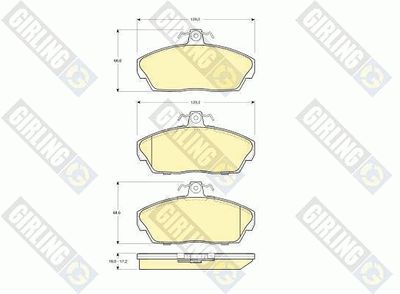 GIRLING 6113191 Тормозные колодки и сигнализаторы  для LAND ROVER FREELANDER I Soft Top (L314) 2.0 DI 4x4