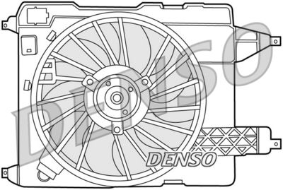 Вентилятор, охлаждение двигателя DENSO DER23002 для RENAULT MEGANE
