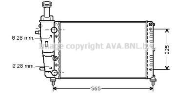 Радиатор, охлаждение двигателя AVA QUALITY COOLING LC2066 для LANCIA Y