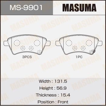 MASUMA MS-9901 Тормозные колодки барабанные  для SUZUKI SX4 (Сузуки Сx4)