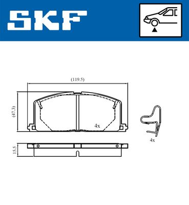 SET PLACUTE FRANA FRANA DISC SKF VKBP80818A 1