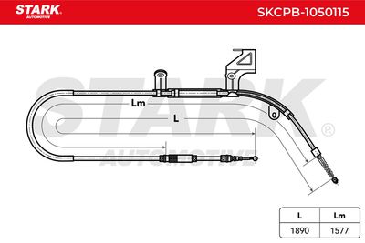 жило, ръчна спирачка STARK SKCPB-1050115