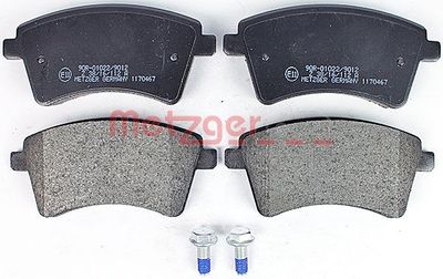 BREMSBELAGSATZ SCHEIBENBREMSE METZGER AUTOTEILE 1170467 1