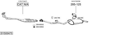 Układ wydechowy BOSAL SYS00475