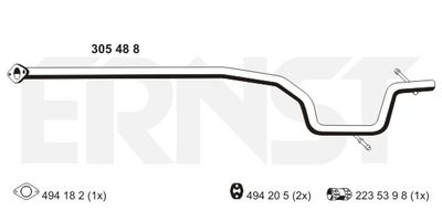 Rura wydechowa ERNST 305488