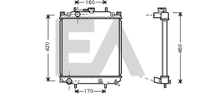 EACLIMA 31R19031 Радиатор охлаждения двигателя  для DAIHATSU YRV (Дайхатсу Рв)