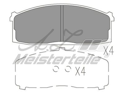 комплект спирачно феродо, дискови спирачки A.Z. Meisterteile AZMT-44-022-2234