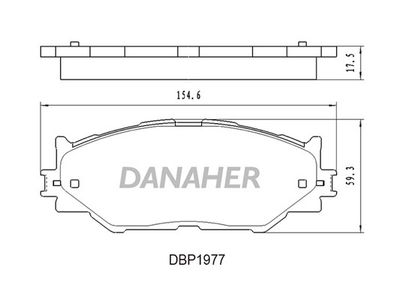 DANAHER DBP1977 Тормозные колодки и сигнализаторы  для LEXUS IS II (_E2_) 200d (ALE20_)
