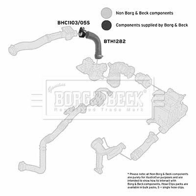 Charge Air Hose Borg & Beck BTH1282