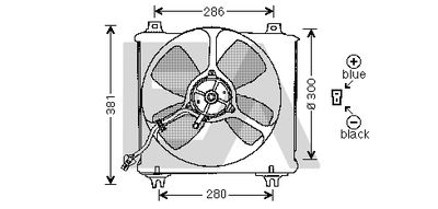 Вентилятор, охлаждение двигателя EACLIMA 33V52005 для MAZDA 121