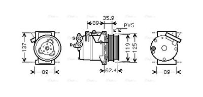 AVA QUALITY COOLING Compressor, airconditioning (FDAK433)