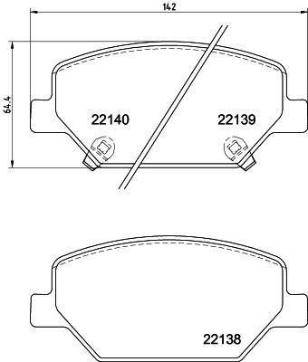 Комплект тормозных колодок, дисковый тормоз HELLA 8DB 355 039-121 для OPEL INSIGNIA
