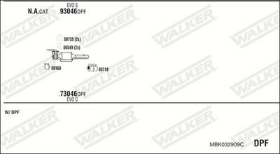 SISTEM DE ESAPAMENT WALKER MBK032909C