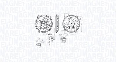 Wentylator, chłodzenie silnika MAGNETI MARELLI 069422870010