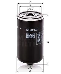Топливный фильтр MANN-FILTER WK 824/2 для HYUNDAI SANTA FE