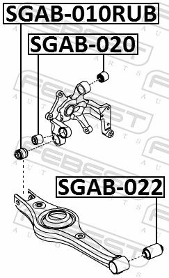 Uložení, řídicí mechanismus FEBEST SGAB-022
