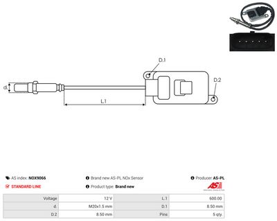 SENZOR NOX INJECTIE ADITIV AS-PL NOX9066 2