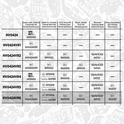 SET AX CU CAME ET ENGINETEAM HV0424VR6 1