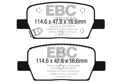 Комплект тормозных колодок, дисковый тормоз EBC Brakes DP43064R для CADILLAC CT6