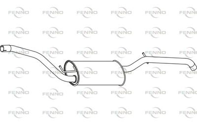Глушитель выхлопных газов конечный FENNO P23034 для FORD C-MAX