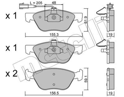 Brake Pad Set, disc brake 22-0083-2