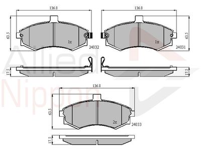 Комплект тормозных колодок, дисковый тормоз COMLINE ADB31176 для HYUNDAI MATRIX