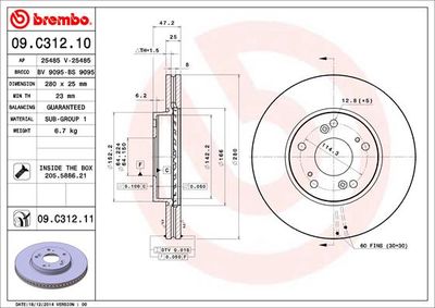 Brake Disc 09.C312.11