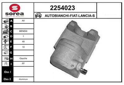 Тормозной суппорт EAI 2254023 для LANCIA A