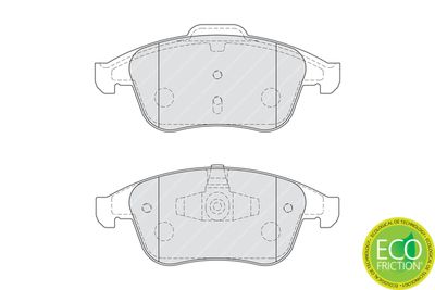 Комплект тормозных колодок, дисковый тормоз FDB4068