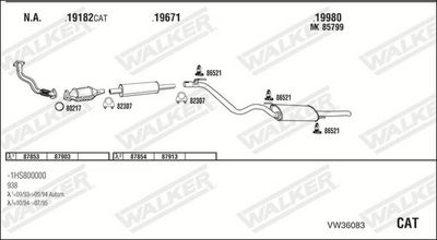 Изпускателна система WALKER VW36083