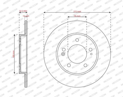 BREMSSCHEIBE FERODO DDF2983C