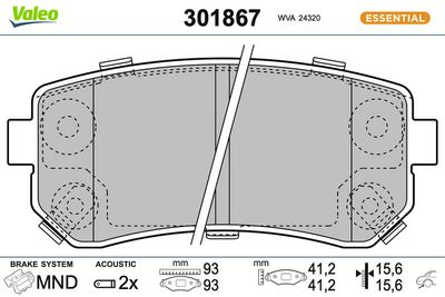 SET PLACUTE FRANA FRANA DISC VALEO 301867