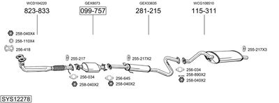 Układ wydechowy BOSAL SYS12278