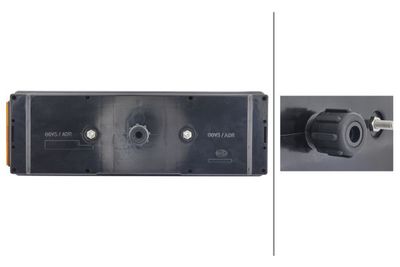 Achterlicht Rechts  EASYCONN I (C5W/P21W/R5W, 24V, red, met indicator, anti-fog licht, achteruitrijlicht, met stoplicht, parkeerlicht, zijspeling) past: KRONE  SCHMITZ